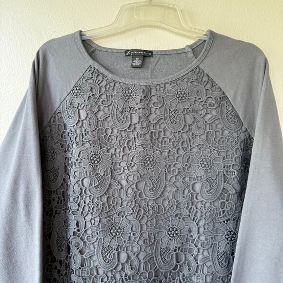 Adrianna Papell Gray Lace from sweater size XXL - Picture 3 of 8